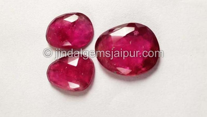 Rubelite Rose Cut Slices