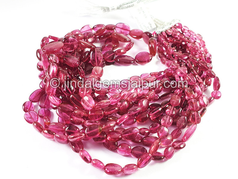 Rubellite Tourmaline Smooth Nuggets Beads