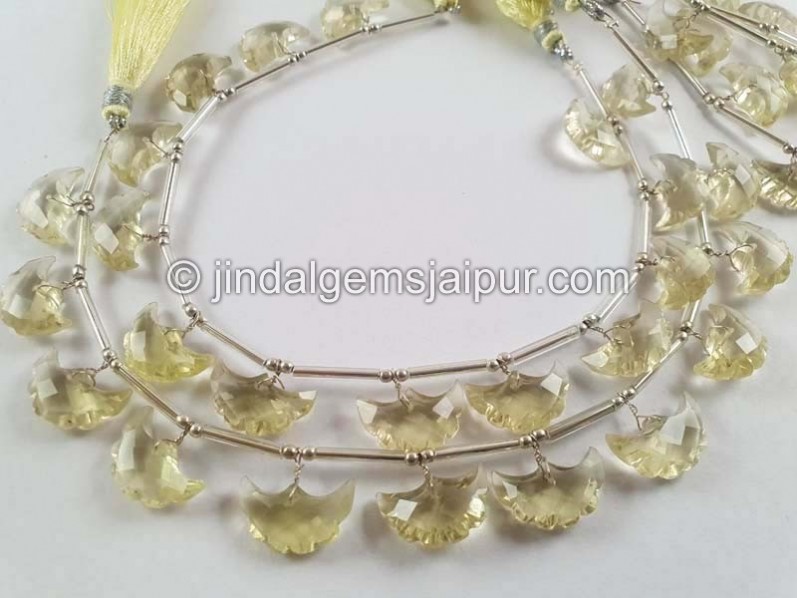 Lemon Quartz Faceted Eagle Beads