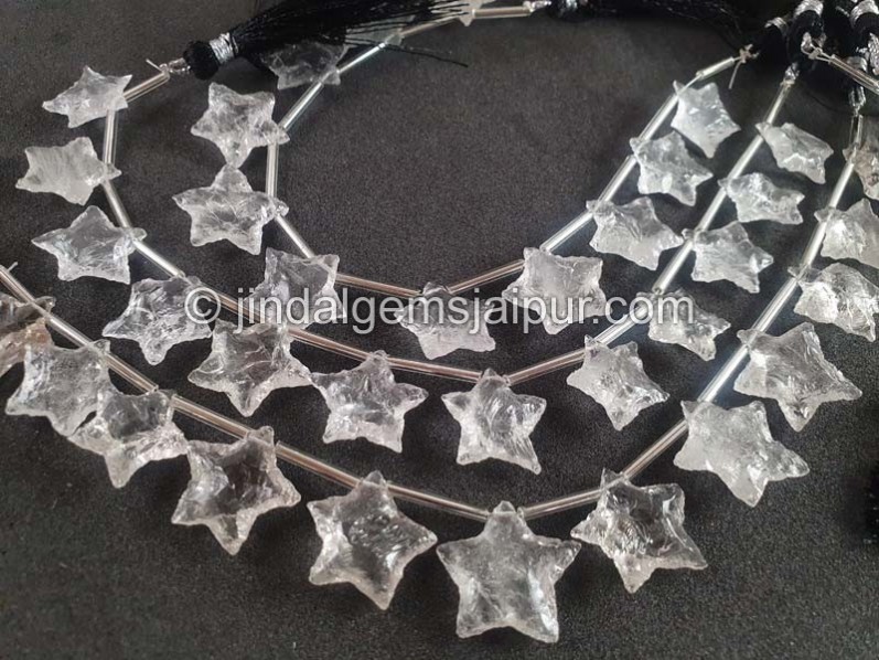 Crystal Hammered Star Beads