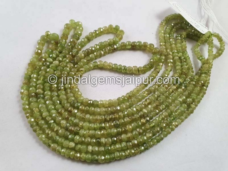 Sphene Faceted Roundelle Beads