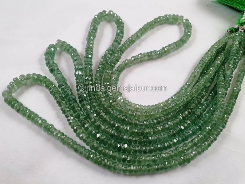 Mint Kyanite Faceted Roundelle Beads