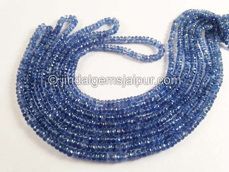 Kyanite Faceted Roundelle Beads