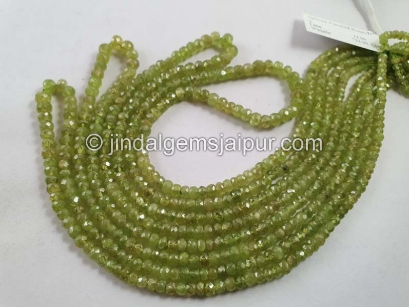 Sphene Faceted Roundelle Beads