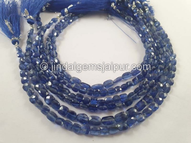 Blue Kyanite Faceted Cushion Beads