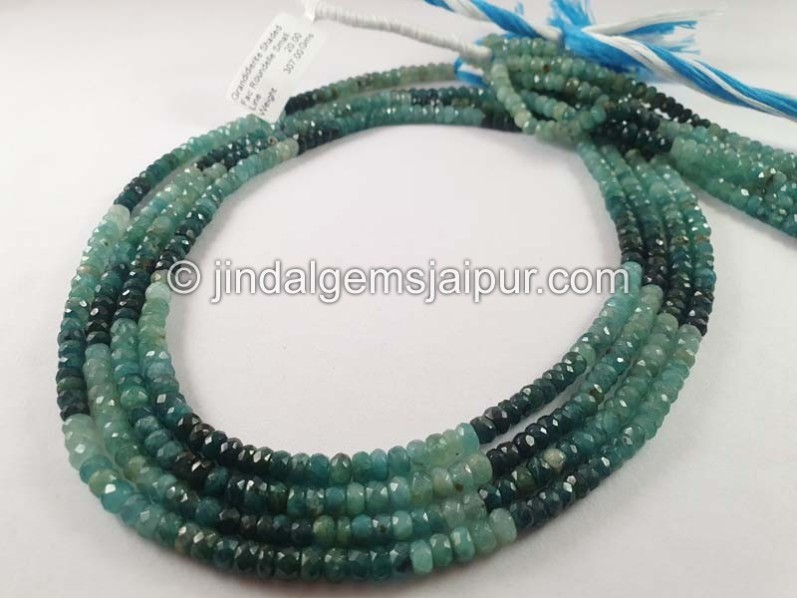 Grandidierite Faceted Roundelle Shape Beads