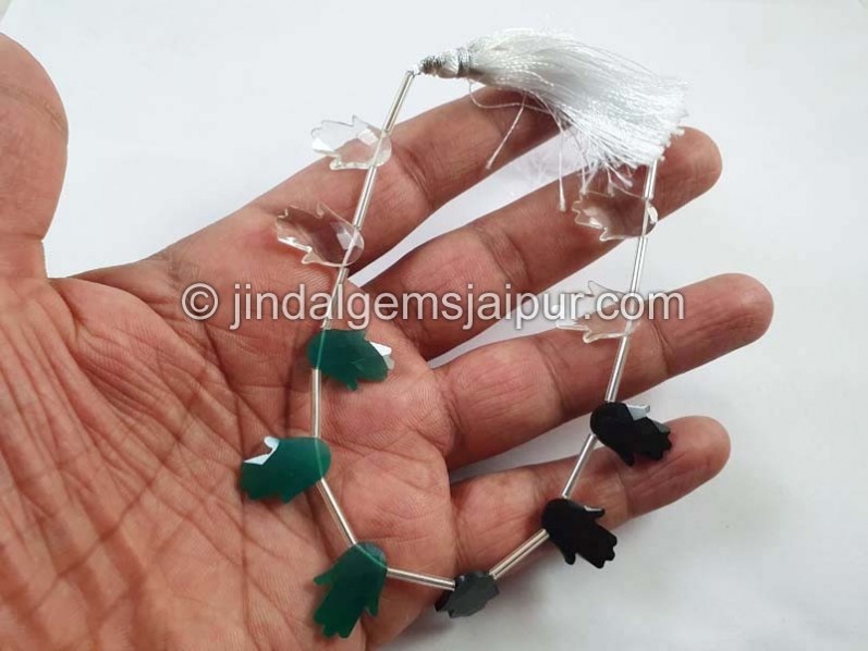 Multi Stone Faceted Hand Beads