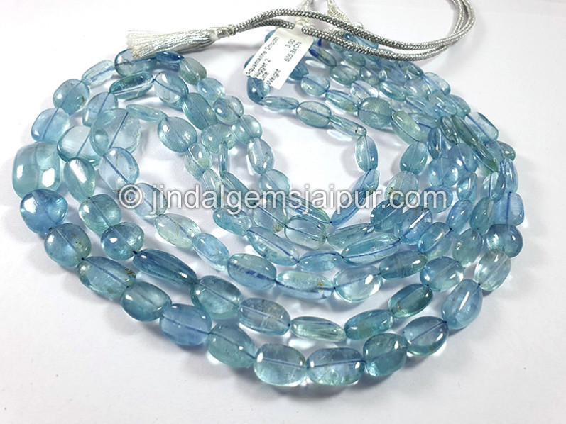 Aquamarine Smooth Nuggets Shape Beads