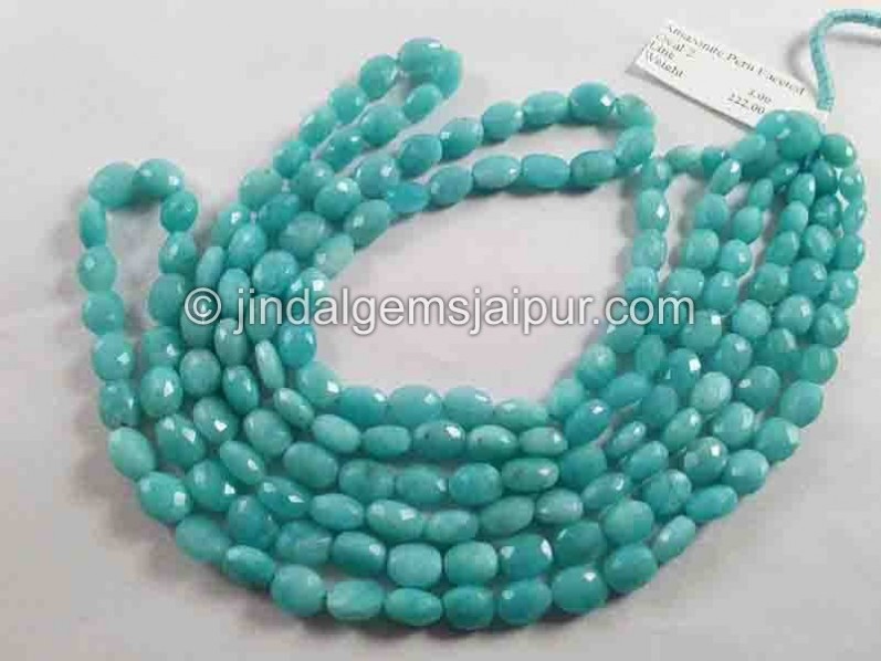 Peruvian Amazonite Faceted Oval Beads