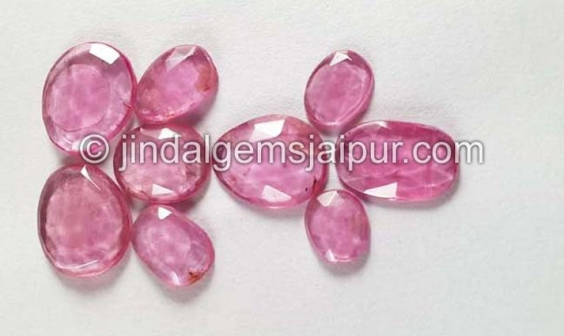 Rubelite Rose Cut Slices