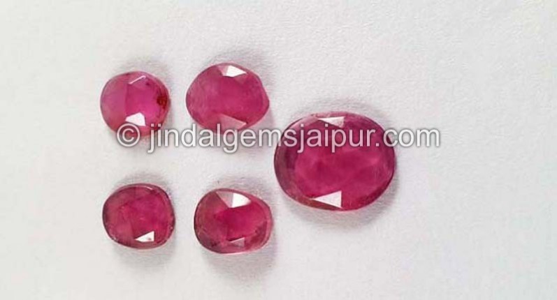 Rubelite Rose Cut Slices