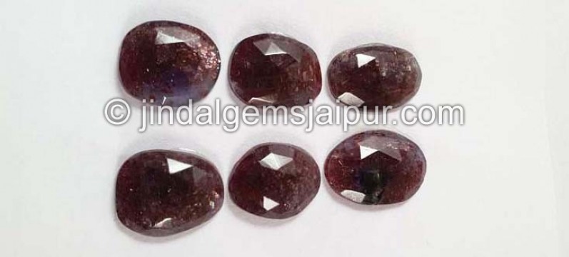 Iolite Sunstone Rose Cut Slices