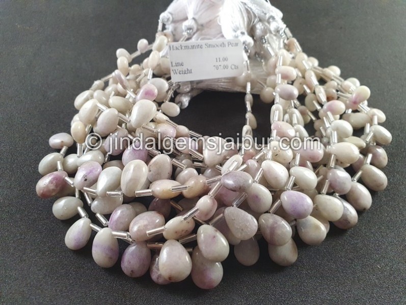 Hackmanite Smooth Pear Beads