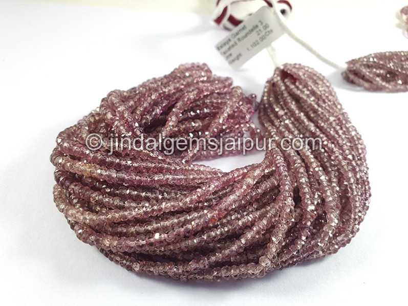 Malaya Garnet Faceted Roundelle Shape Beads