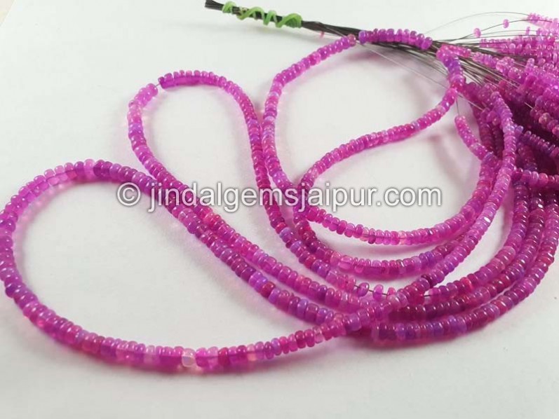 Purple Ethiopian Opal Smooth Roundelle Beads