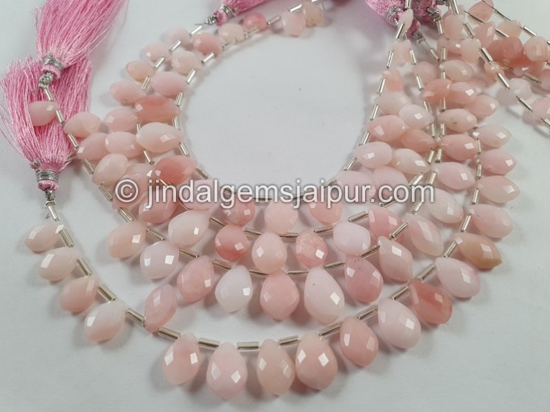 Pink Opal Shaded Faceted Dolphin Pear Beads