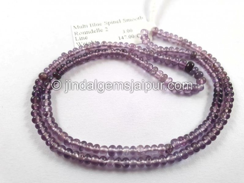 Purple Spinel Shaded Smooth Roundelle Beads