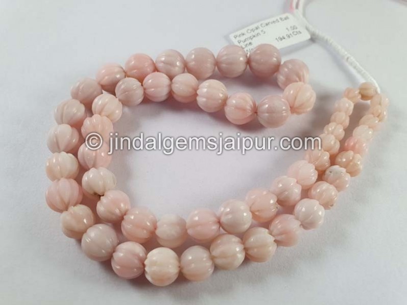 Pink Opal Carving Ball Beads