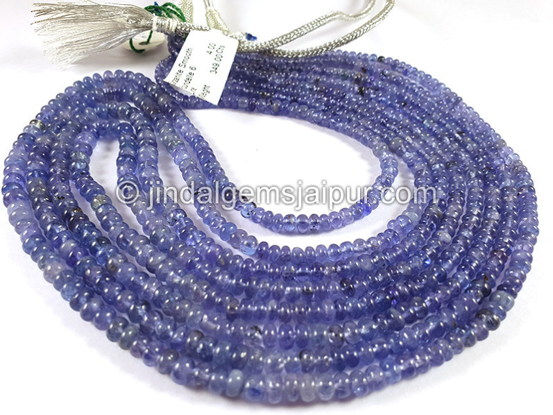 Tanzanite Smooth Roundelle Shape Beads