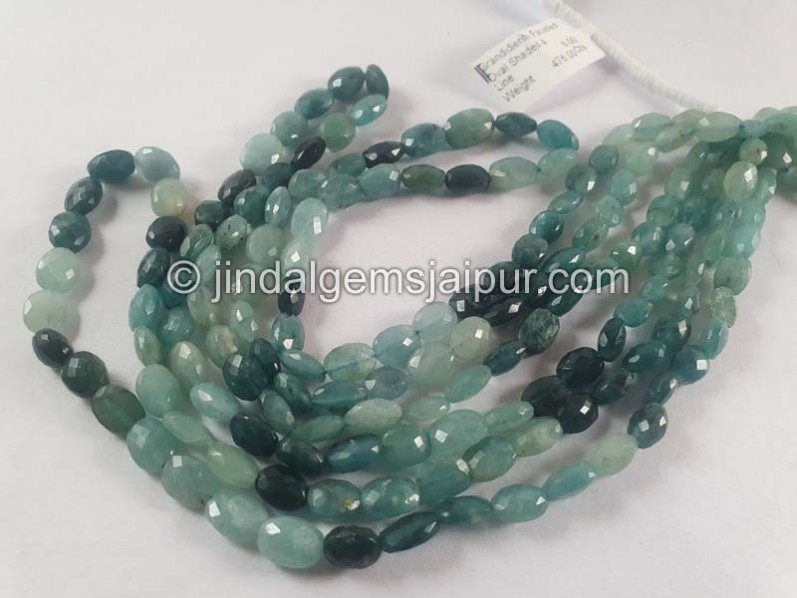 Grandidierite Shaded Faceted Oval Beads