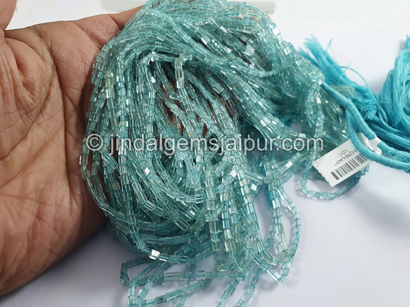 Aquamarine Smooth Rectangle Shape Beads