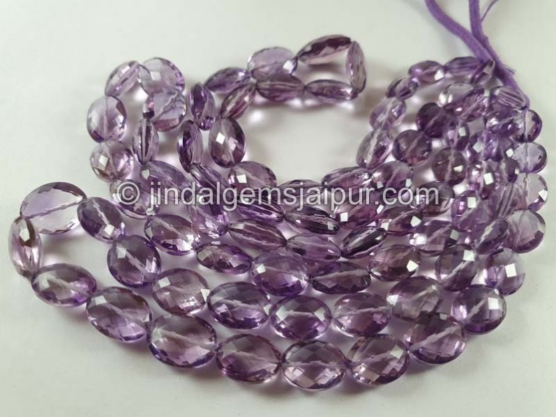 Amethyst Faceted Oval Nuggets Beads