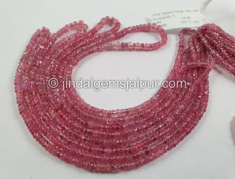 Red Spinel Smooth Roundelle Beads