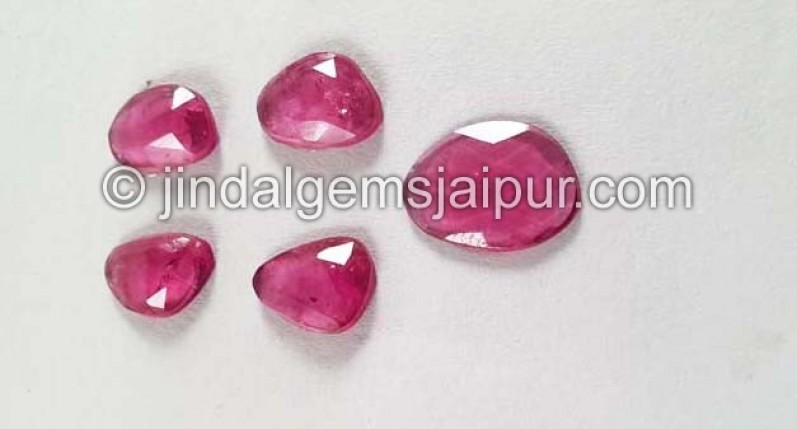 Rubelite Rose Cut Slices