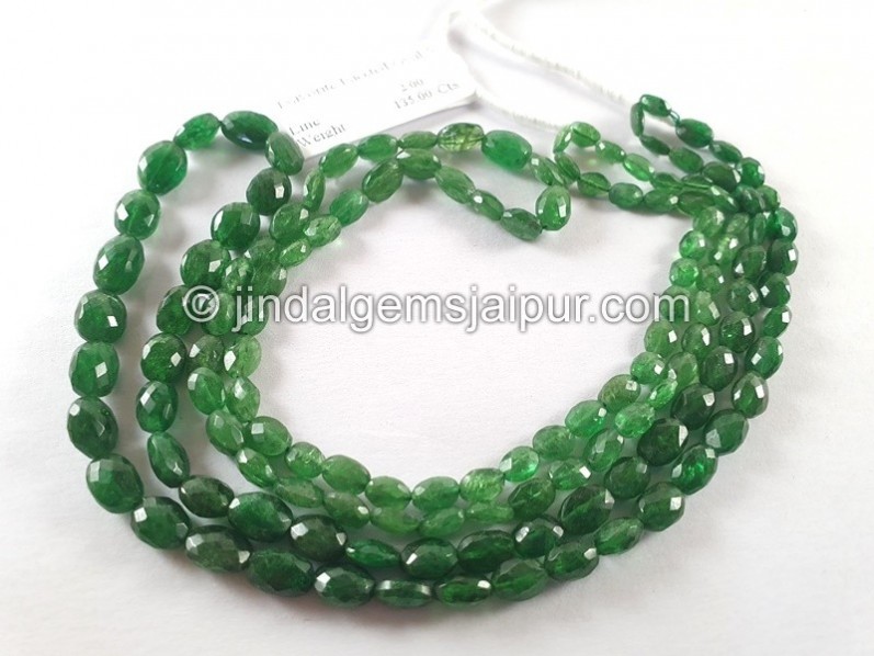 Tsavorite Faceted Oval Beads