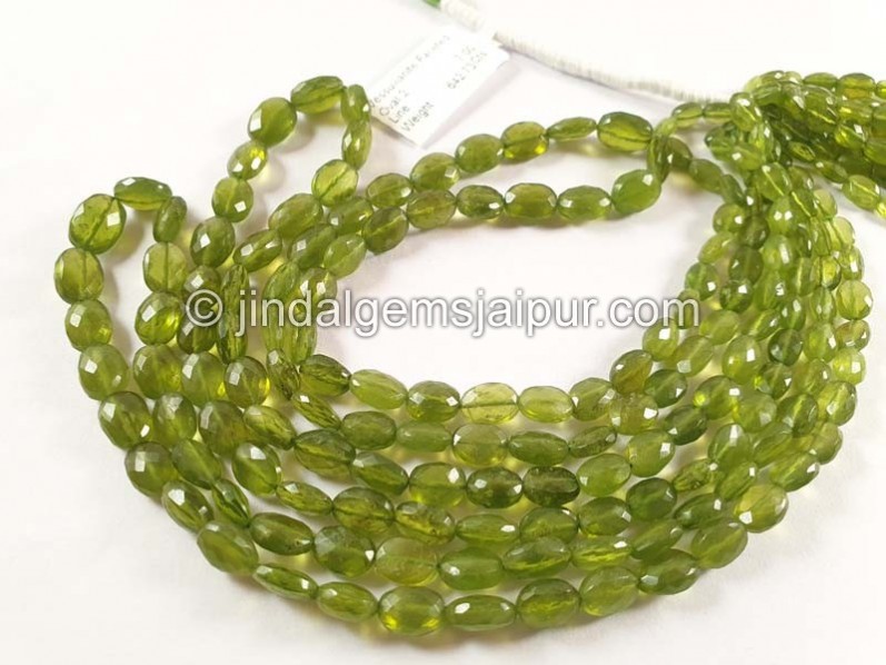 Vesuvianite Shaded Faceted Oval Shape Beads