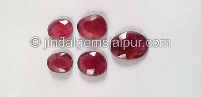 Rubelite Rose Cut Slices