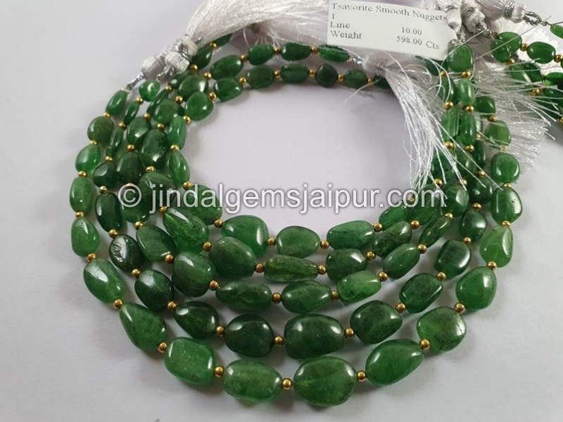 Tsavorite Smooth Nugget Beads