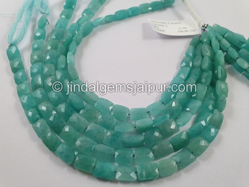 Amazonite Faceted Chicklet Beads