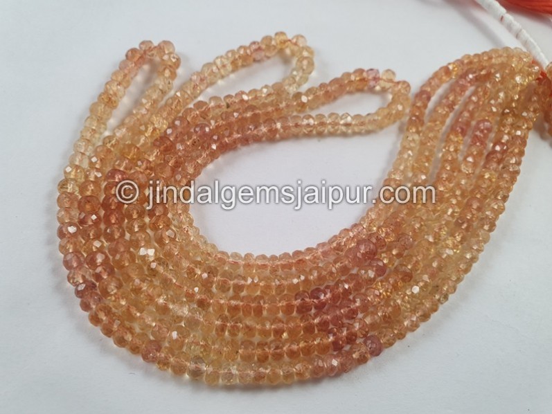 Imperial Topaz Faceted Roundelle Beads