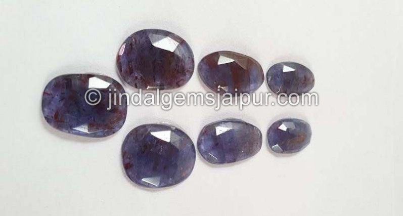 Iolite Sunstone Rose Cut Slices