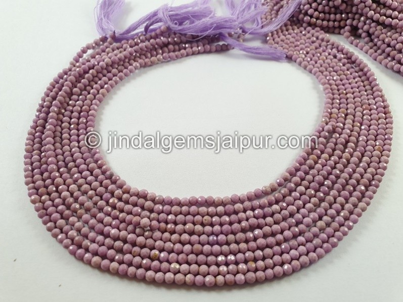 Phosphosiderite Faceted Round Beads