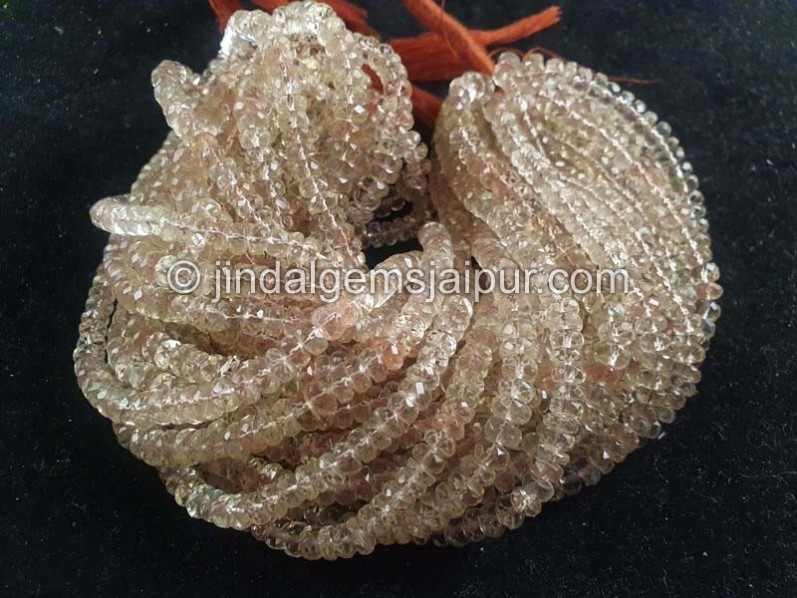 Oregon Sunstone Faceted Roundelle Beads