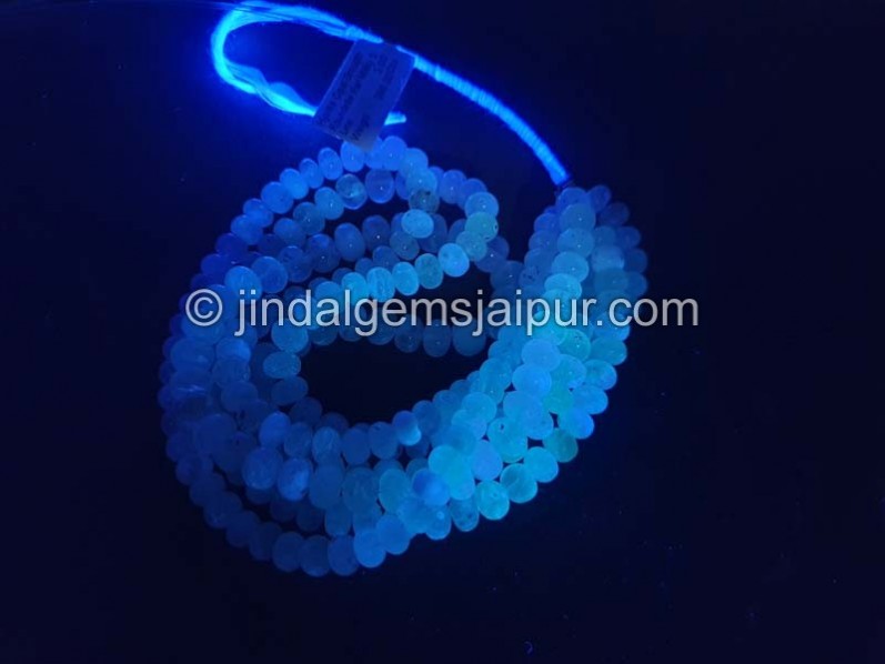 Milky Hyalite Opal Big Smooth Roundelle Shape Beads