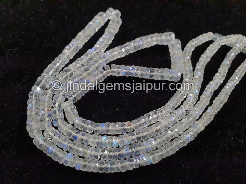 Rainbow Moonstone Faceted Tyre Shape Beads