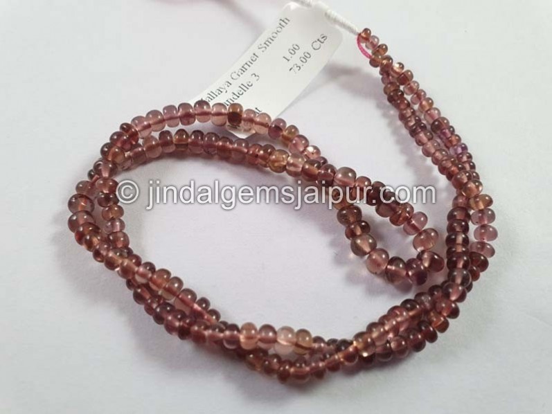 Malaya Garnet Smooth Roundelle Beads