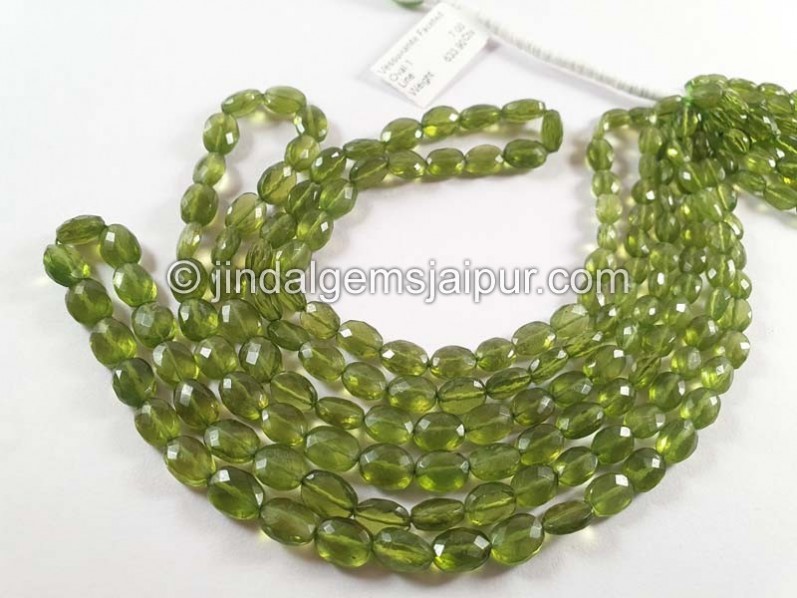 Vesuvianite Shaded Faceted Oval Shape Beads