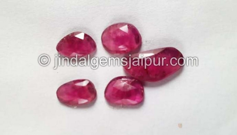 Rubelite Rose Cut Slices