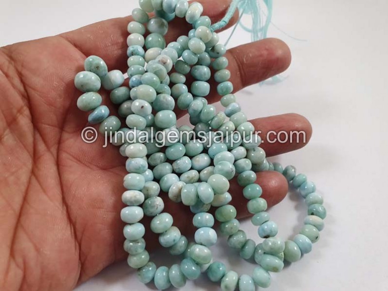 Larimar Smooth Roundelle Beads