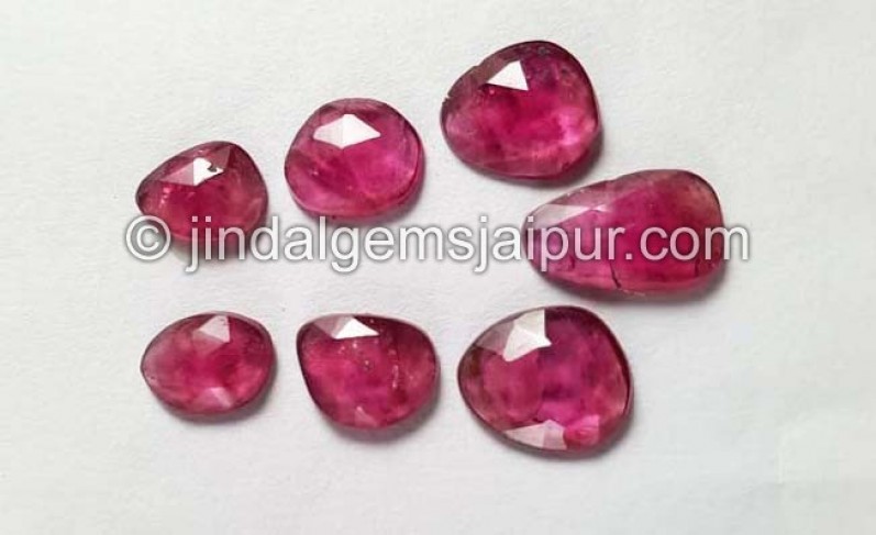 Rubelite Rose Cut Slices