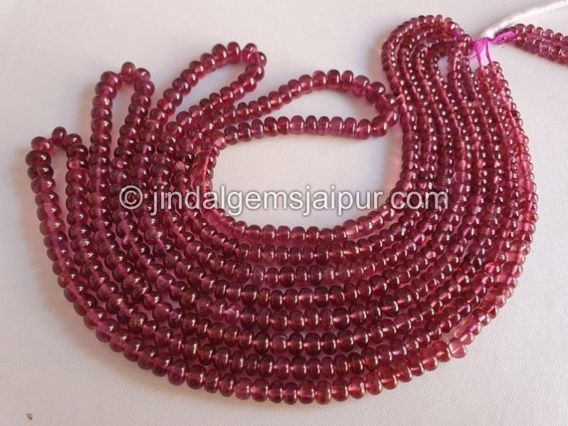 Purple Rhodolite Garnet Smooth Roundelle Beads