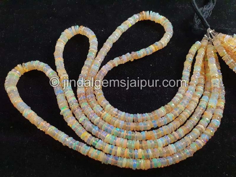 Yellow Ethiopian Opal Smooth Tyre Beads