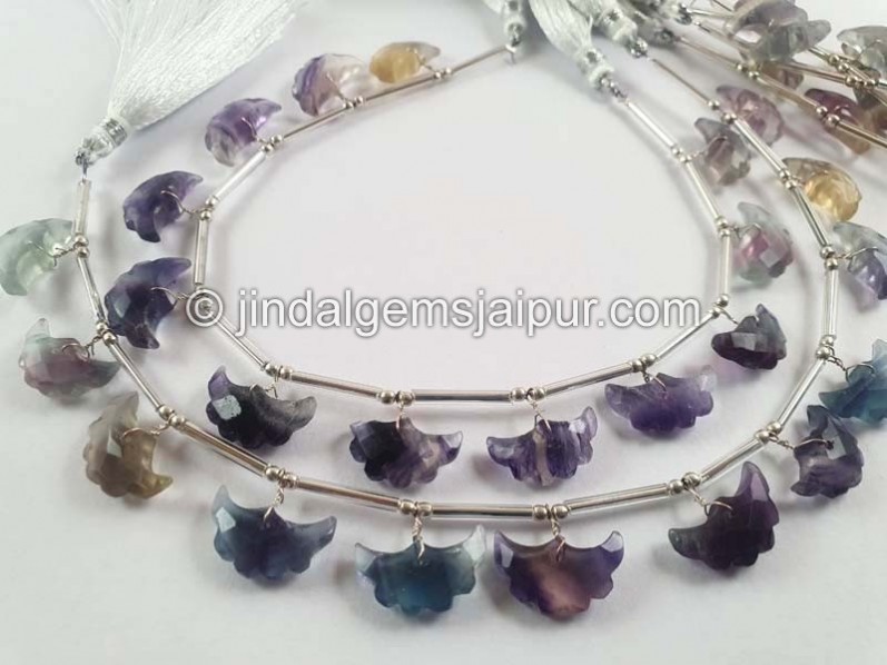 Fluorite Faceted Eagle Beads