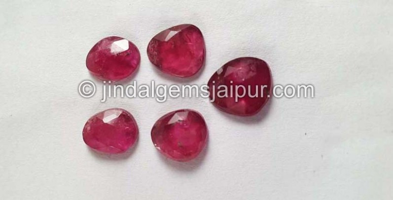 Rubelite Rose Cut Slices