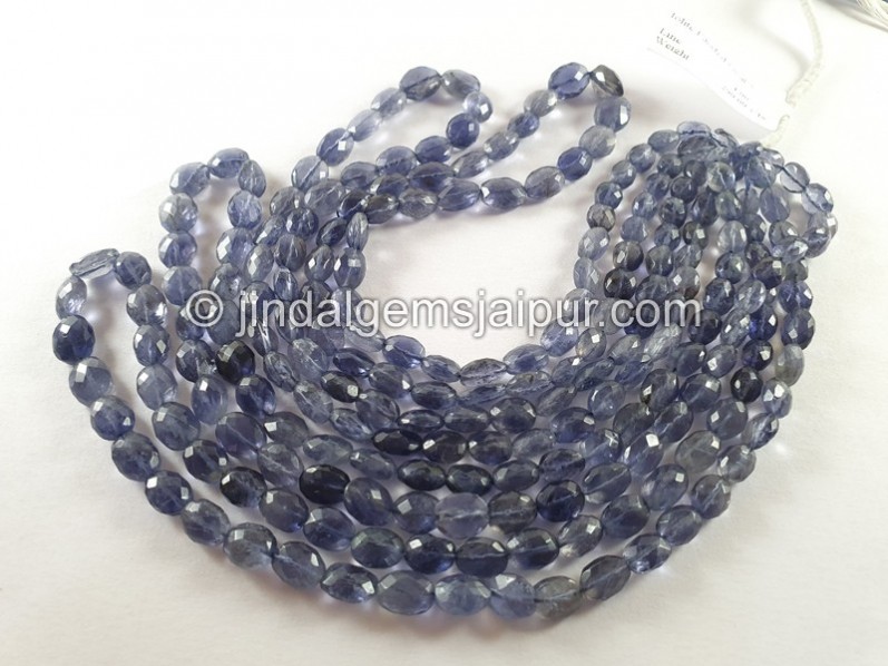Iolite Shaded Faceted Oval Beads