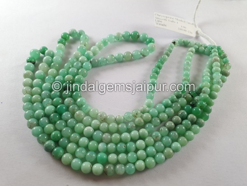 Chrysoprase Shaded Smooth Round Beads